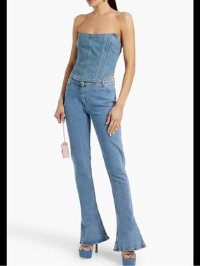 Magda Butrym High-Rise Light Blue Flared Women’s Jeans